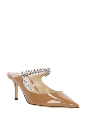 Sabot in vernice rosa chiaro con cinturino di cristalli Jimmy Choo | BING65PATBISCUIT